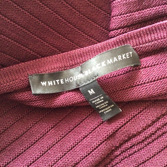 WHITE HOUSE BLACK MARKET DRAMA SLEEVE PONTELLE SWEATER MEDIUM - Picture 9 of 14